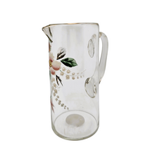 Load image into Gallery viewer, Carafe en verre émaillé à décor de fleurs et muguet, vers 1900 Le Charme des Violettes - Brocante en ligne
