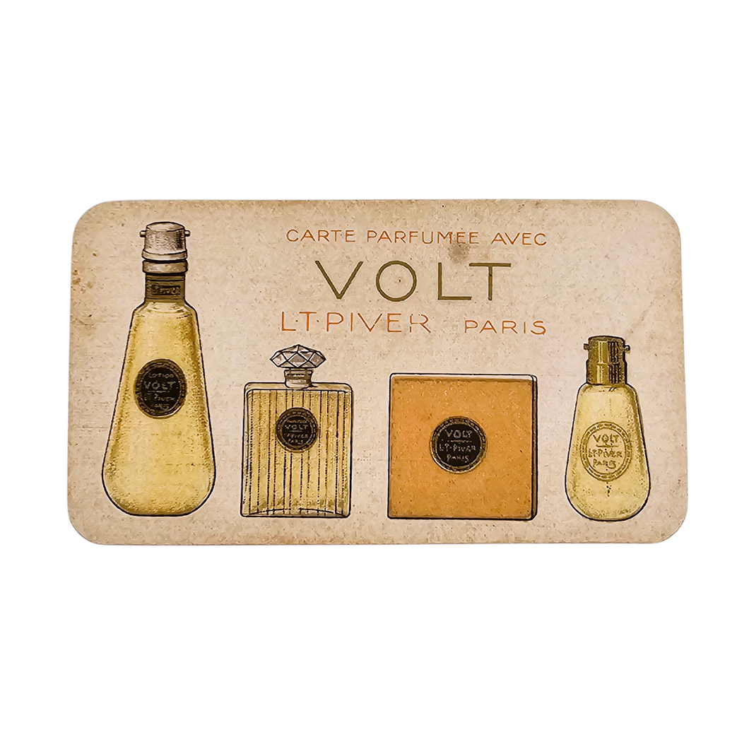 Carte parfumée pour Volt de L.T. Piver de la Maison Bloublomme à Saint-Trond , années 1925-1940 Le Charme des Violettes - Brocante en ligne