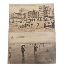 Charger l&#39;image dans la galerie, Lot de 2 cartes postales anciennes – Plages belges (Blankenberghe, Middelkerke), vers 1905-1910) Le Charme des Violettes - Brocante en ligne
