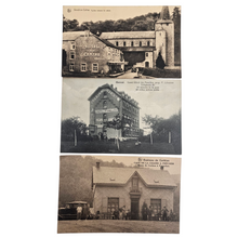 Afbeelding in Gallery-weergave laden, Lot de 3 cartes postales anciennes – Hôtels &amp; cafés de Belgique (début XXe siècle) Le Charme des Violettes - Brocante en ligne
