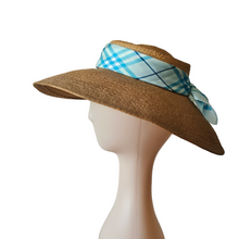 Charger l&#39;image dans la galerie, Chapeau-Capeline New Look en paille et foulard vintage, années 1950
