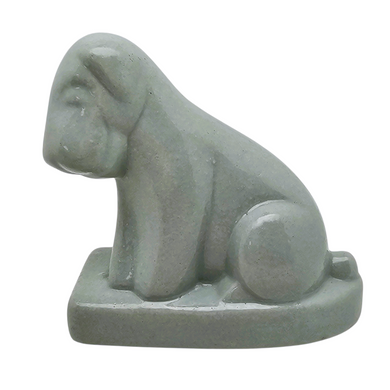 Fox-terrier Art déco en céramique couleur céladon, années 1930 Le Charme des Violettes - Brocante en ligne