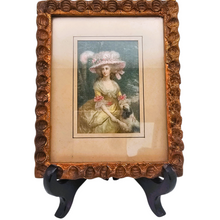 Afbeelding in Gallery-weergave laden, Elégante au chien, Chromolithographie sur toile marouflée sur carton encadrée, années 1900-1910
