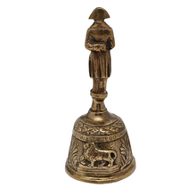Charger l&#39;image dans la galerie, Souvenir de Waterloo. Ancienne clochette de table en bronze à l&#39;effigie de Napoléon
