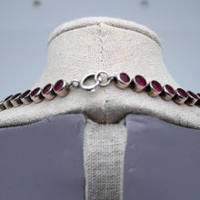 Load image into Gallery viewer, Old garnet and sterling silver necklace

