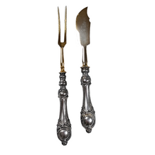Load image into Gallery viewer, Pair of fish service cutlery in 800 silver-filled silver
