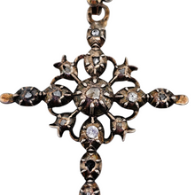 Charger l'image dans la galerie, Croix en argent et or, sertie de 15 diamants taille rose,  fin XVIIIᵉ siècle Le Charme des Violettes - Brocante en ligne
