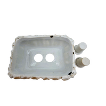 Load image into Gallery viewer, Encrier miniature double en porcelaine blanche moulée, fin XIXᵉ - début XXᵉ siècle Le Charme des Violettes - Brocante en ligne
