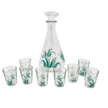 Charger l'image dans la galerie, Service à liqueur ou à goutte vintage au muguet – Carafon et 8 verres, Années 1960-1970 Le Charme des Violettes - Brocante en ligne
