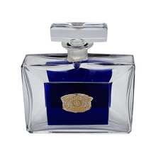 Charger l&#39;image dans la galerie, Val Saint Lambert, Flacon à parfum Art Déco en cristal bleu cobalt, années 1930-1940 Le Charme des Violettes - Brocante en ligne
