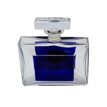 Charger l&#39;image dans la galerie, Val Saint Lambert, Flacon à parfum Art Déco en cristal bleu cobalt, années 1930-1940 Le Charme des Violettes - Brocante en ligne
