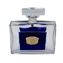 Charger l&#39;image dans la galerie, Val Saint Lambert, Flacon à parfum Art Déco en cristal bleu cobalt, années 1930-1940 Le Charme des Violettes - Brocante en ligne
