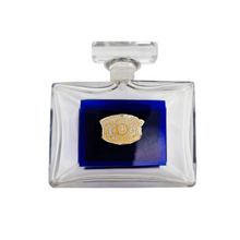 Charger l&#39;image dans la galerie, Val Saint Lambert, Flacon à parfum Art Déco en cristal bleu cobalt, années 1930-1940 Le Charme des Violettes - Brocante en ligne
