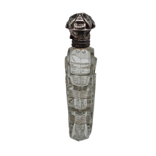 Charger l&#39;image dans la galerie, Flacon ancien à sels ou à parfum en verre moulé et monture en métal argenté, vers 1890/1910 Le Charme des Violettes - Brocante en ligne
