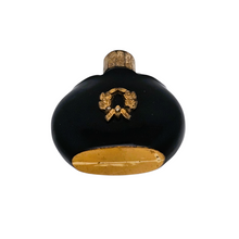 Charger l'image dans la galerie, Petit flacon à parfum Art déco en verre laqué noir &amp; décor doré, années 1920-1930 Le Charme des Violettes - Brocante en ligne
