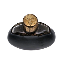 Charger l'image dans la galerie, Petit flacon à parfum Art déco en verre laqué noir &amp; décor doré, années 1920-1930 Le Charme des Violettes - Brocante en ligne
