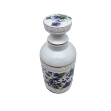 Afbeelding in Gallery-weergave laden, Flacon à parfum aux violettes en porcelaine, années 1920-1935
