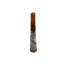 Afbeelding in Gallery-weergave laden, Fume-cigarette Art nouveau en argent doré et ambre, avec étui, vers 1900 Le Charme des Violettes - Brocante en ligne
