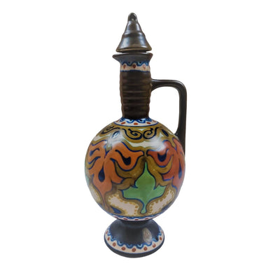 Gouda décor Beek. Carafe Art déco en céramique, années 1920 Le charme des violettes - Brocante en ligne