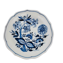 Charger l&#39;image dans la galerie, Hutschenreuther, ravier vintage en porcelaine allemande à motif oignon blanc et bleu, années 1970
