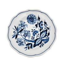 Charger l&#39;image dans la galerie, Hutschenreuther, ravier vintage en porcelaine allemande à motif oignon blanc et bleu, années 1970
