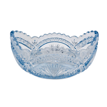 Charger l&#39;image dans la galerie, Jardinière Art déco en verre bleu taillé dans le goût du Luxval, Val Saint Lambert, vers 1935-1950 Le Charme des Violettes - Brocante en ligne
