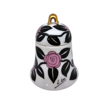 Load image into Gallery viewer, L. Luc, bonbonnière signée d&#39;inspiration Art déco en porcelaine peinte à la main, années 1950
