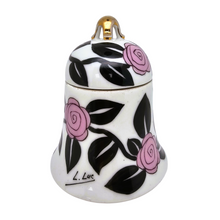 Load image into Gallery viewer, L. Luc, bonbonnière signée d&#39;inspiration Art déco en porcelaine peinte à la main, années 1950
