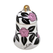 Load image into Gallery viewer, L. Luc, bonbonnière signée d&#39;inspiration Art déco en porcelaine peinte à la main, années 1950
