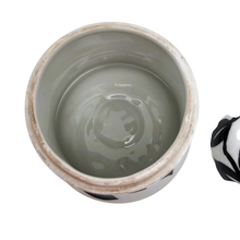 Load image into Gallery viewer, L. Luc, bonbonnière signée d&#39;inspiration Art déco en porcelaine peinte à la main, années 1950
