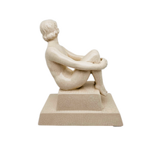 Load image into Gallery viewer, L&amp;V Ceram, &#39;Femme assise&#39; Art déco en céramique craquelée, années 1930
