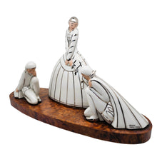 Afbeelding in Gallery-weergave laden, Lampe veilleuse brûle-parfum Art déco Argilor – Porcelaine et loupe de thuya, vers 1925-1930 Le Charme des Violettes - Brocante en ligne
