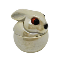 Charger l&#39;image dans la galerie, Moutardier en céramique Lapin beige stylisé dans l&#39;esprit Art déco, années 1950-1960 Le Charme des Violettes - Brocante en ligne
