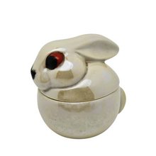 Charger l&#39;image dans la galerie, Moutardier en céramique Lapin beige stylisé dans l&#39;esprit Art déco, années 1950-1960 Le Charme des Violettes - Brocante en ligne
