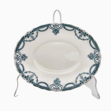 Load image into Gallery viewer, Berkeley Losol Ware Keeling and Co Burslem, Plat ovale en porcelaine anglaise au décor Evesham vert et blanc, années 1920
