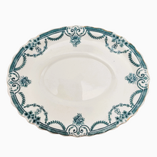 Charger l&#39;image dans la galerie, Berkeley Losol Ware Keeling and Co Burslem, Plat ovale en porcelaine anglaise au décor Evesham vert et blanc, années 1920
