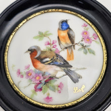 Afbeelding in Gallery-weergave laden, Limoges, Paire de médaillons aux oiseaux et aux fleurs en porcelaine, années 1960-1970
