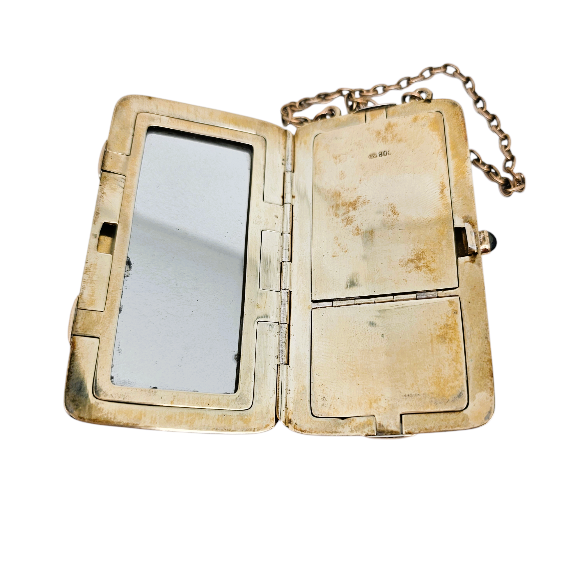 Minaudière Vintage Années 1920 – Perles De Verre Anciennes – Soie & Acier – Occasion Bon état