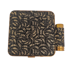 Load image into Gallery viewer, Minaudière vintage “Cara” – Poudrier et rouge à lèvres intégrés, années 1950
