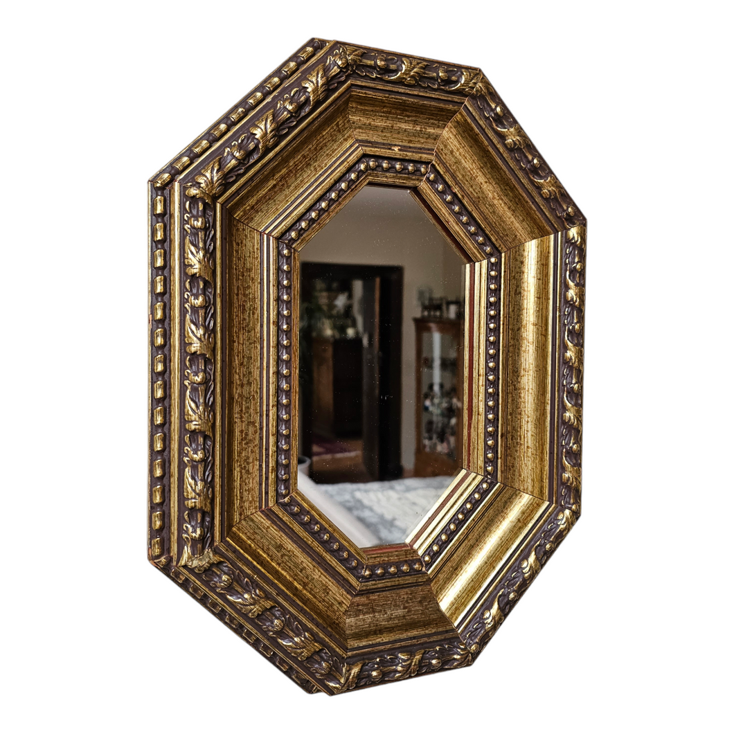 Vintage spiegel van verguld hout