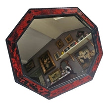 Load image into Gallery viewer, Grand miroir octogonal en bois noirci et écaille de tortue véritable, fin XIXè - début XXè Le Charme des Violettes - Brocante en ligne
