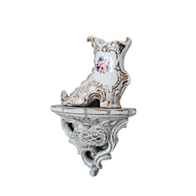 Load image into Gallery viewer, Pair of small antique Louis XV style wall brackets in patinated plaster
