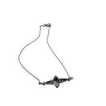 Charger l&#39;image dans la galerie, Collier en argent et onyx noir d&#39;inspiration Art Nouveau, XXè
