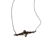 Charger l&#39;image dans la galerie, Collier en argent et onyx noir d&#39;inspiration Art Nouveau, XXè
