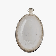 Load image into Gallery viewer, Pendentif Art nouveau en porcelaine, motif à l&#39;iris, années 1900
