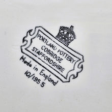 Load image into Gallery viewer, Portland Pottery, Staffordshire, Plat à cake en faïence, vers 1950 Le Charme des Violettes - Brocante en ligne
