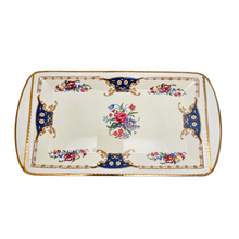 Load image into Gallery viewer, Portland Pottery, Staffordshire, Plat à cake en faïence, vers 1950 Le Charme des Violettes - Brocante en ligne
