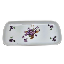 Load image into Gallery viewer, Royal Bavaria Germany, Plat aux violettes en porcelaine,  années 1950-1970
