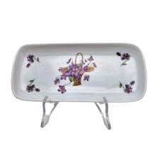 Load image into Gallery viewer, Royal Bavaria Germany, Plat aux violettes en porcelaine,  années 1950-1970
