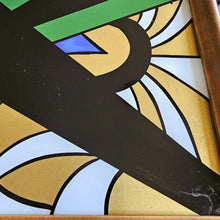 Afbeelding in Gallery-weergave laden, Plateau Art déco signé Polma en verre peint et bois, années 1920-1930
